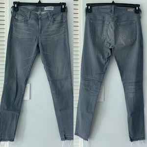 AG Skinny Gray Ankle Jean